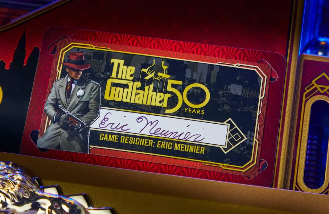 The Godfather pinball official cabinet or playfield detail 8