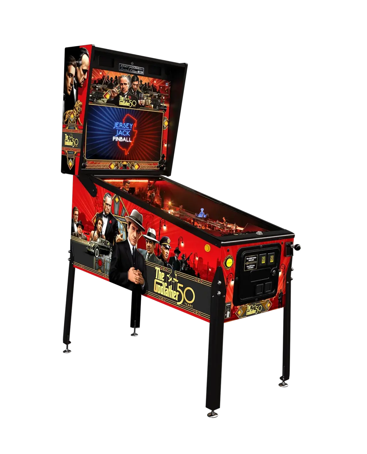 The Godfather pinball official cabinet or playfield detail 1