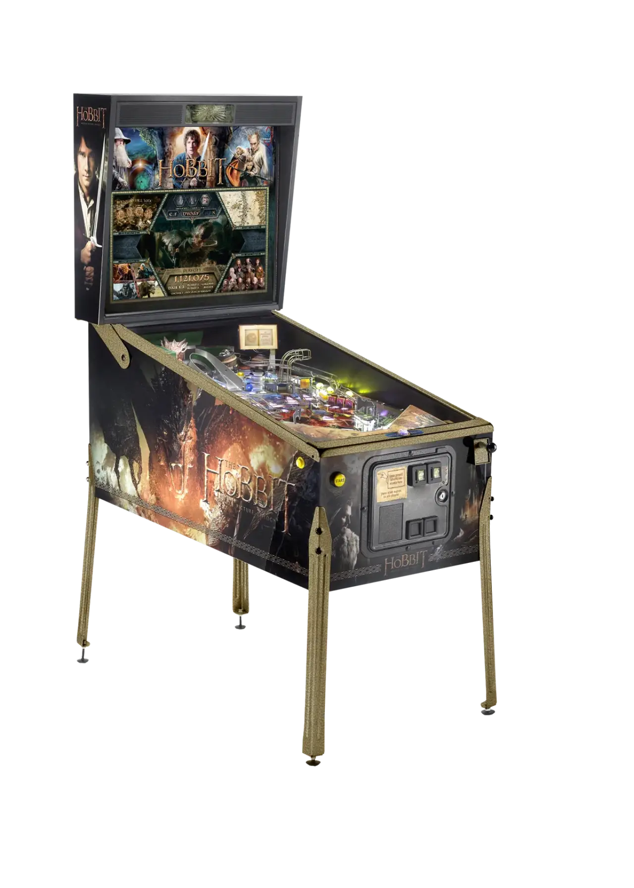 The Hobbit pinball official cabinet or playfield detail 2