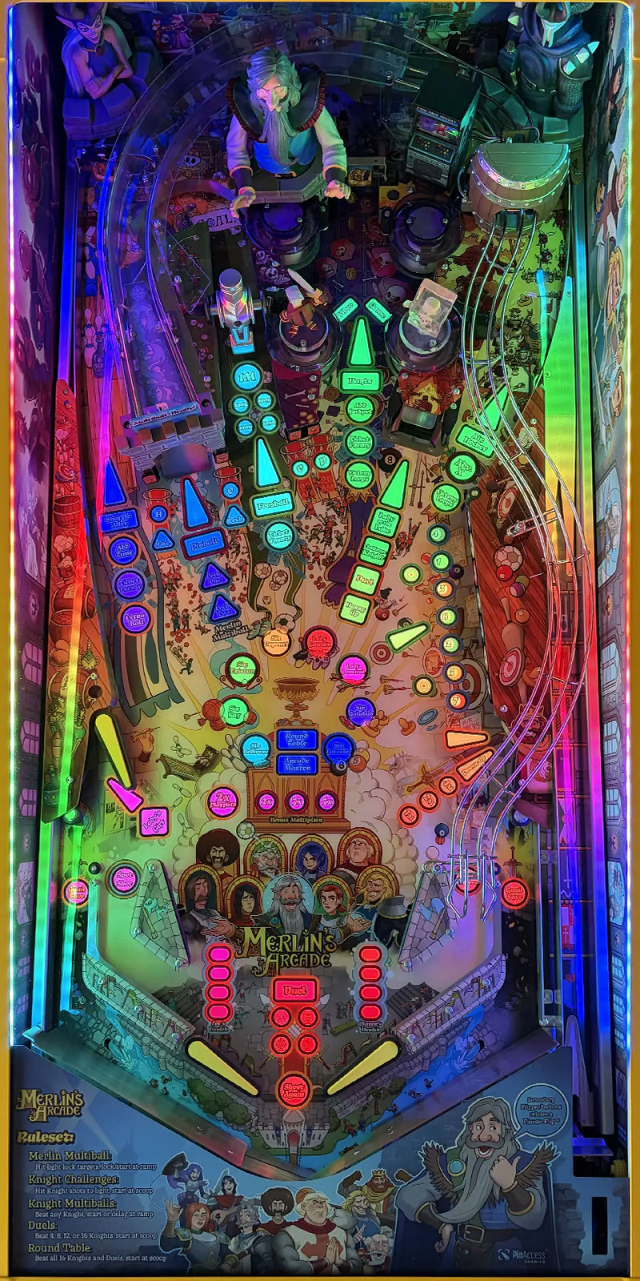Merlin's Arcade official cabinet or playfield detail 2