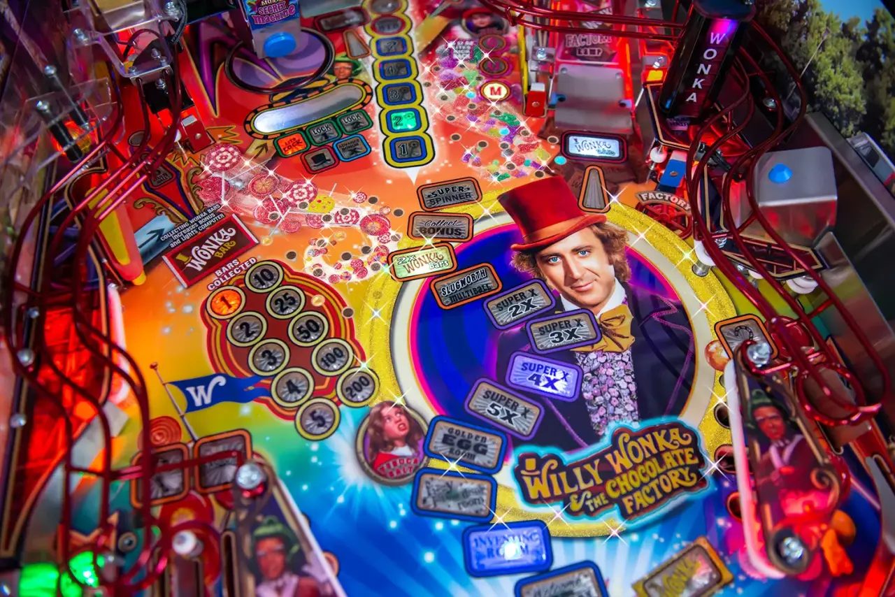 Willy Wonka pinball official cabinet or playfield detail 3