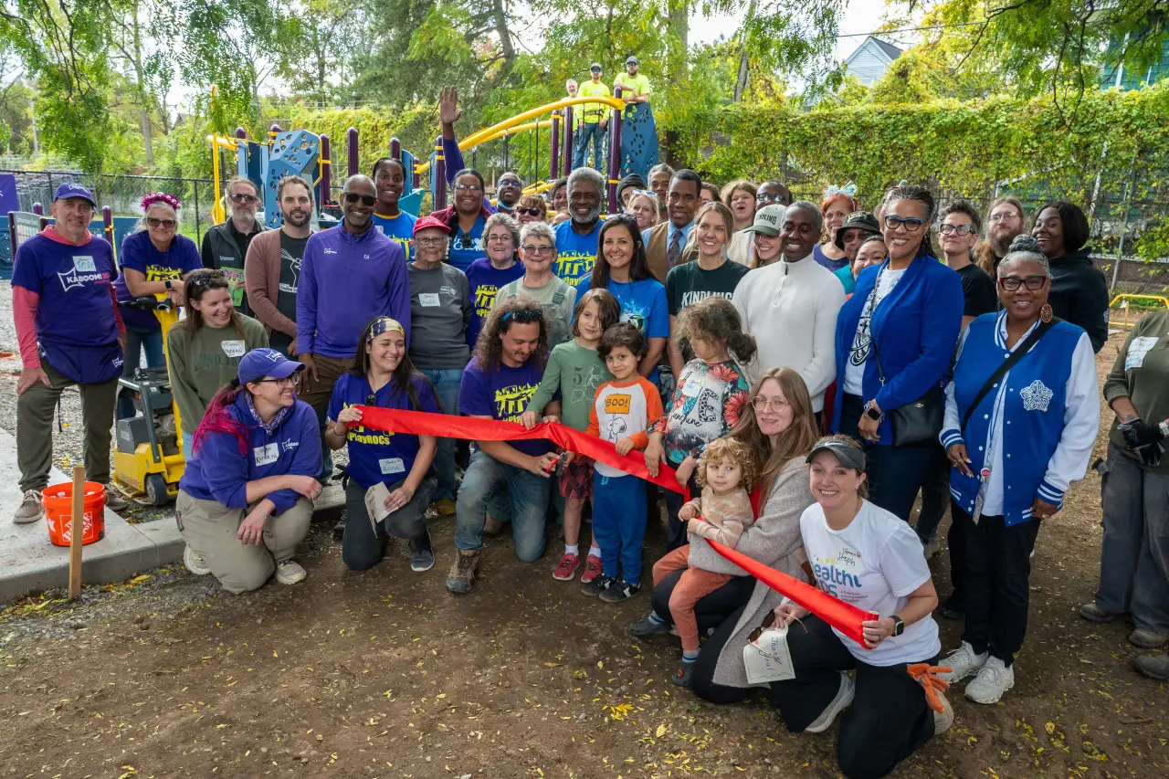 The City of Rochester, Healthi Kids, and KABOOM! continue partnership to transform playscapes with community build at West High Field