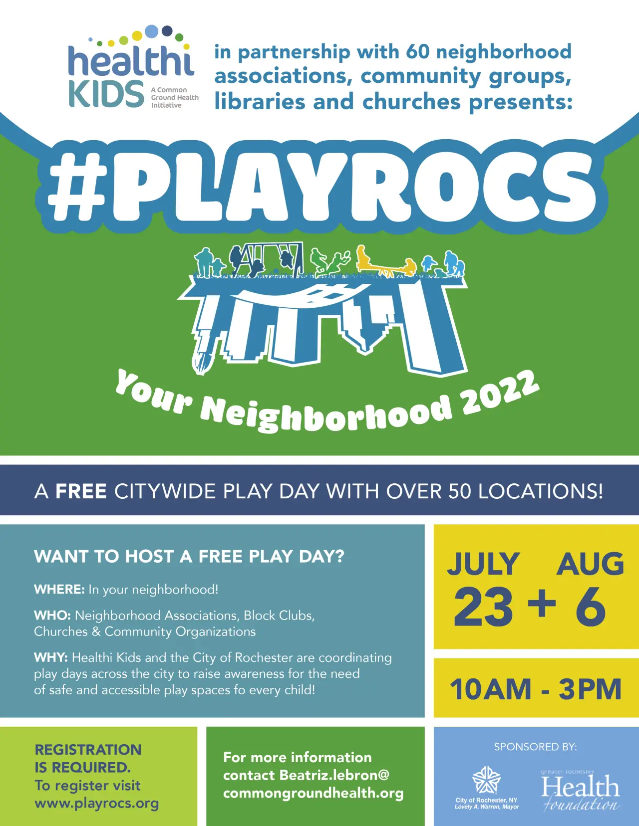 Sign Up Today For PlayROCs your Neighborhood 2022!