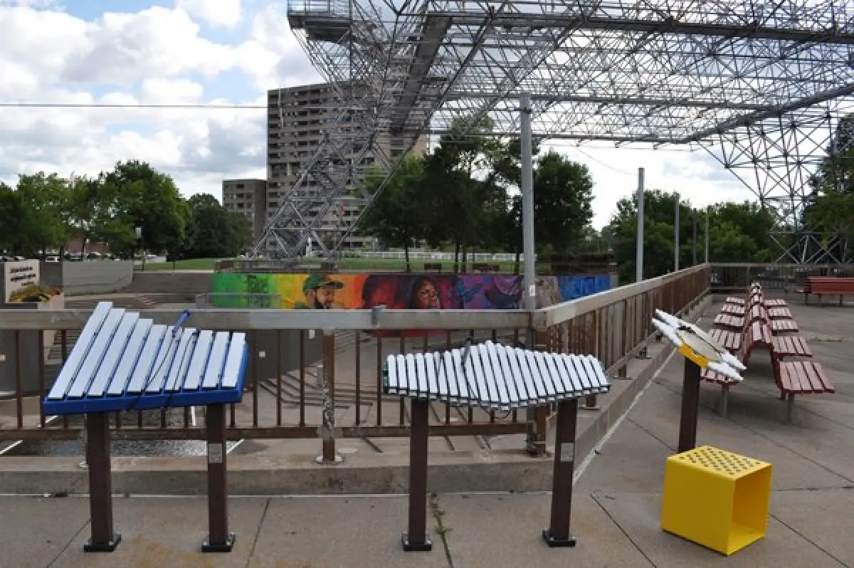Marimbas permanently installed in Martin Luther King Jr. Park in Rochester