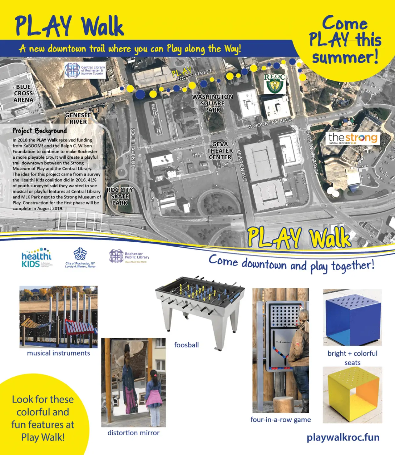 Play Walk, a downtown Rochester play trail