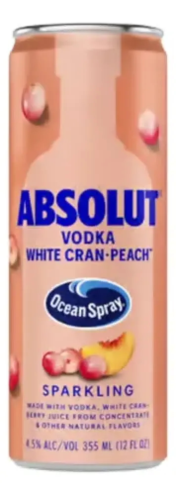Absolut White Cranberry Peach Vodka Soda 355ml