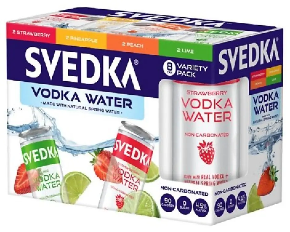 Vodka Water Variety 8PK Svedka