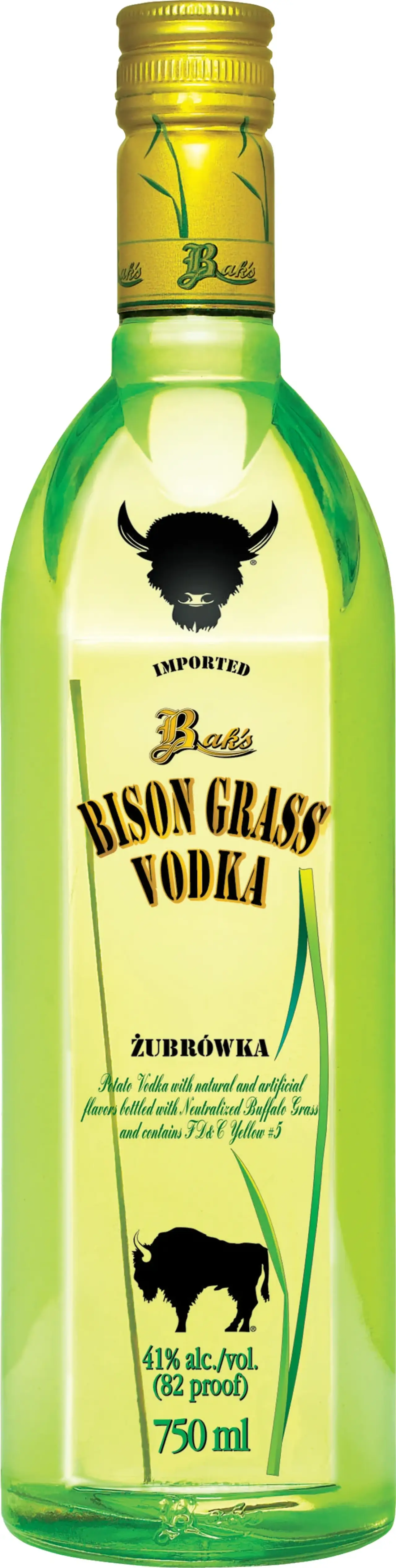 Bak's Bison Grass Vodka 750ml 