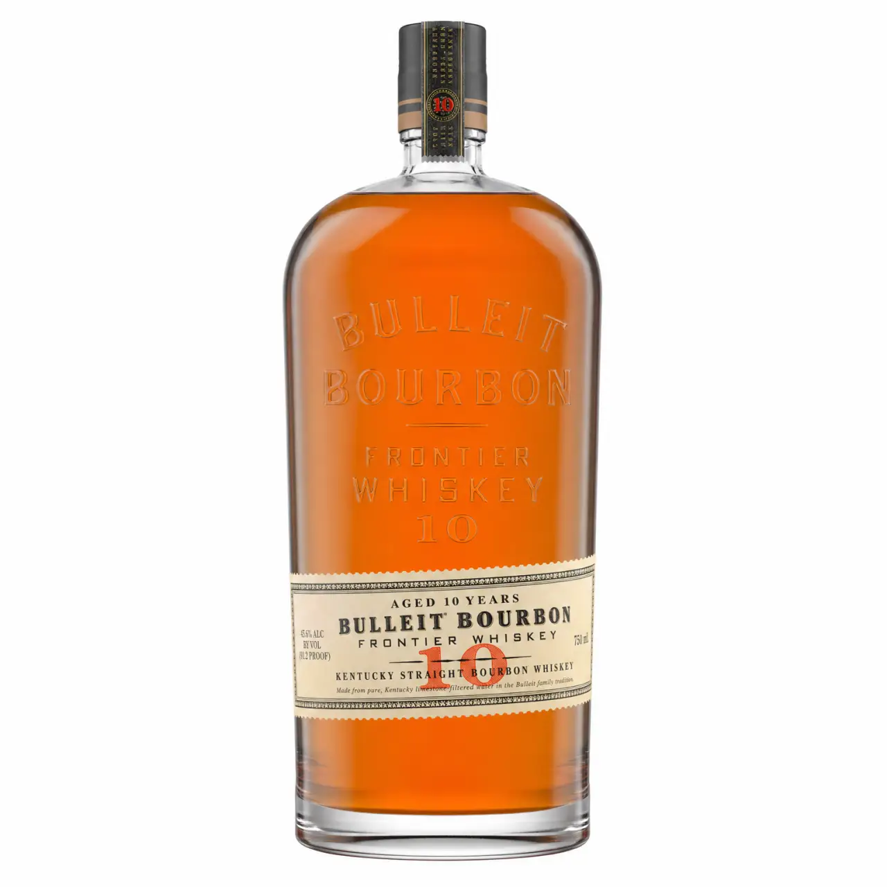 Bulleit 10 Year Old Bourbon Whiskey 750ml