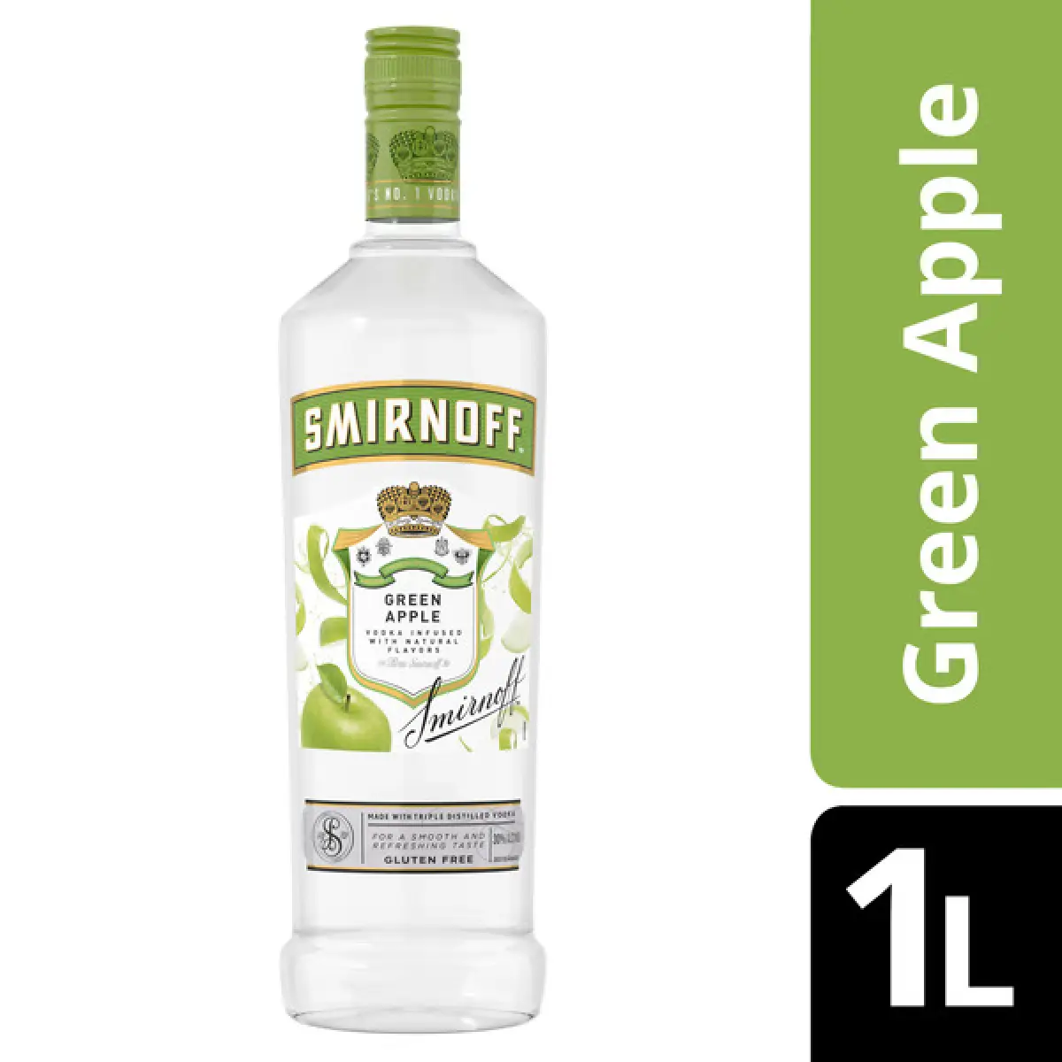 Smirnoff Green Apple Vodka 1L