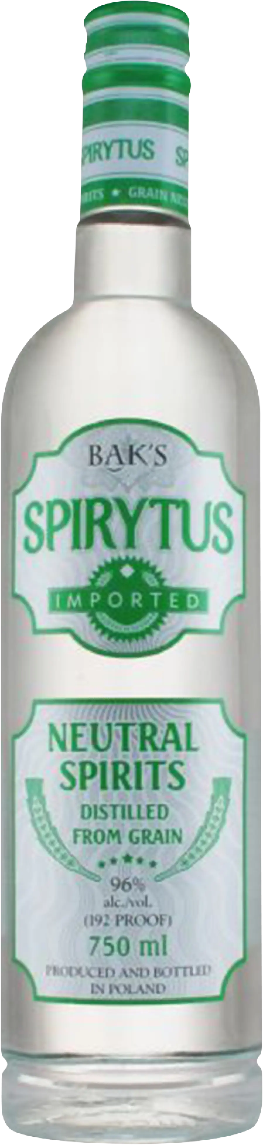 Bak's Spirytus 192 Proof 750ml