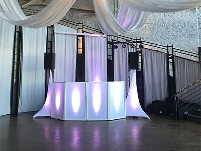 dj booth for wedding