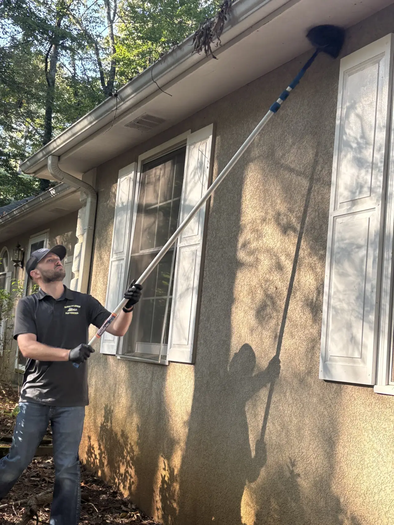 Daniel & Lawson Pest Control technician on the job in North Georgia
