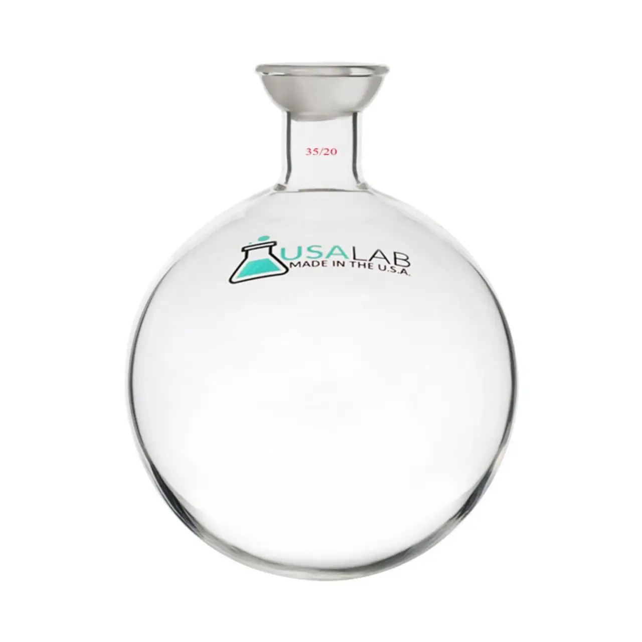 USA Made 1 Neck Spherical Round Bottom Flask - 35/20