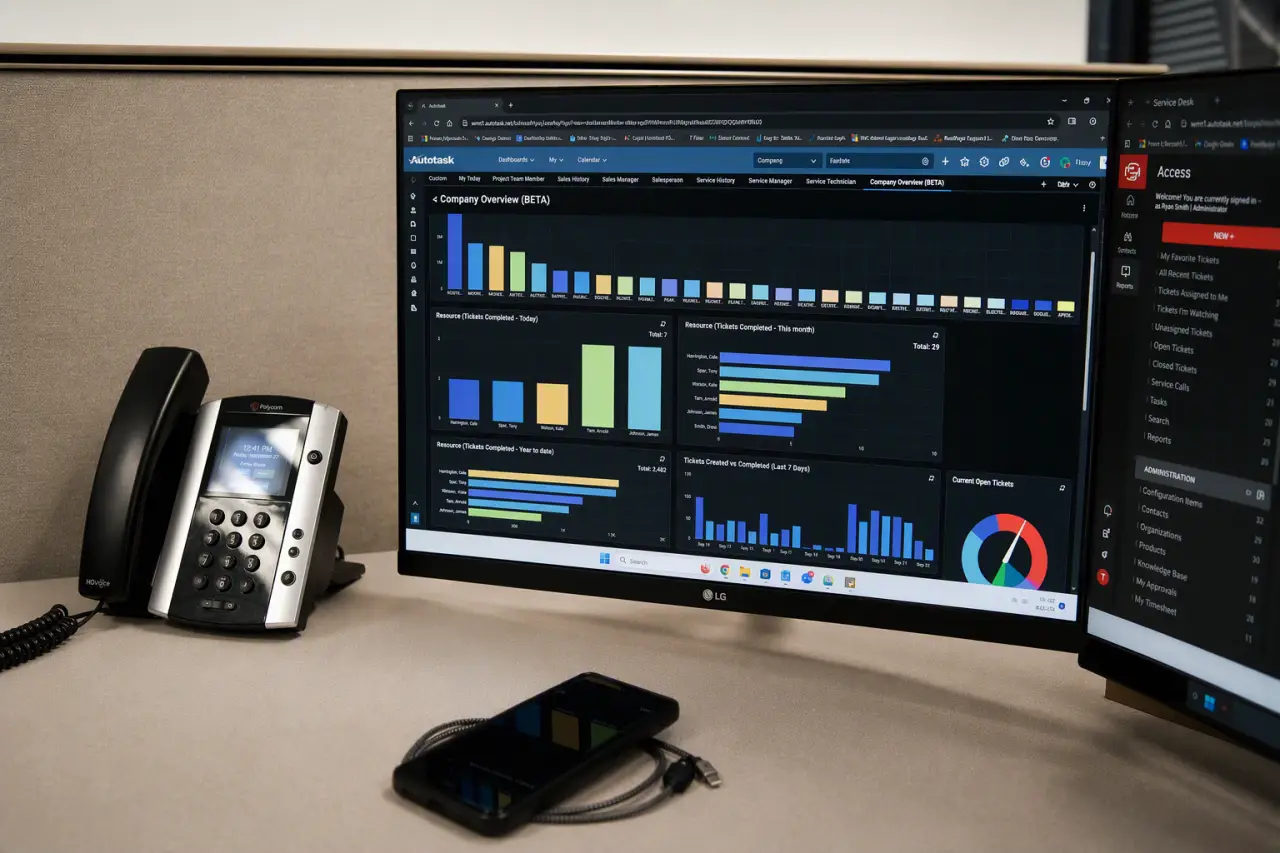 Backup monitoring dashboard at the LyteSpeed office