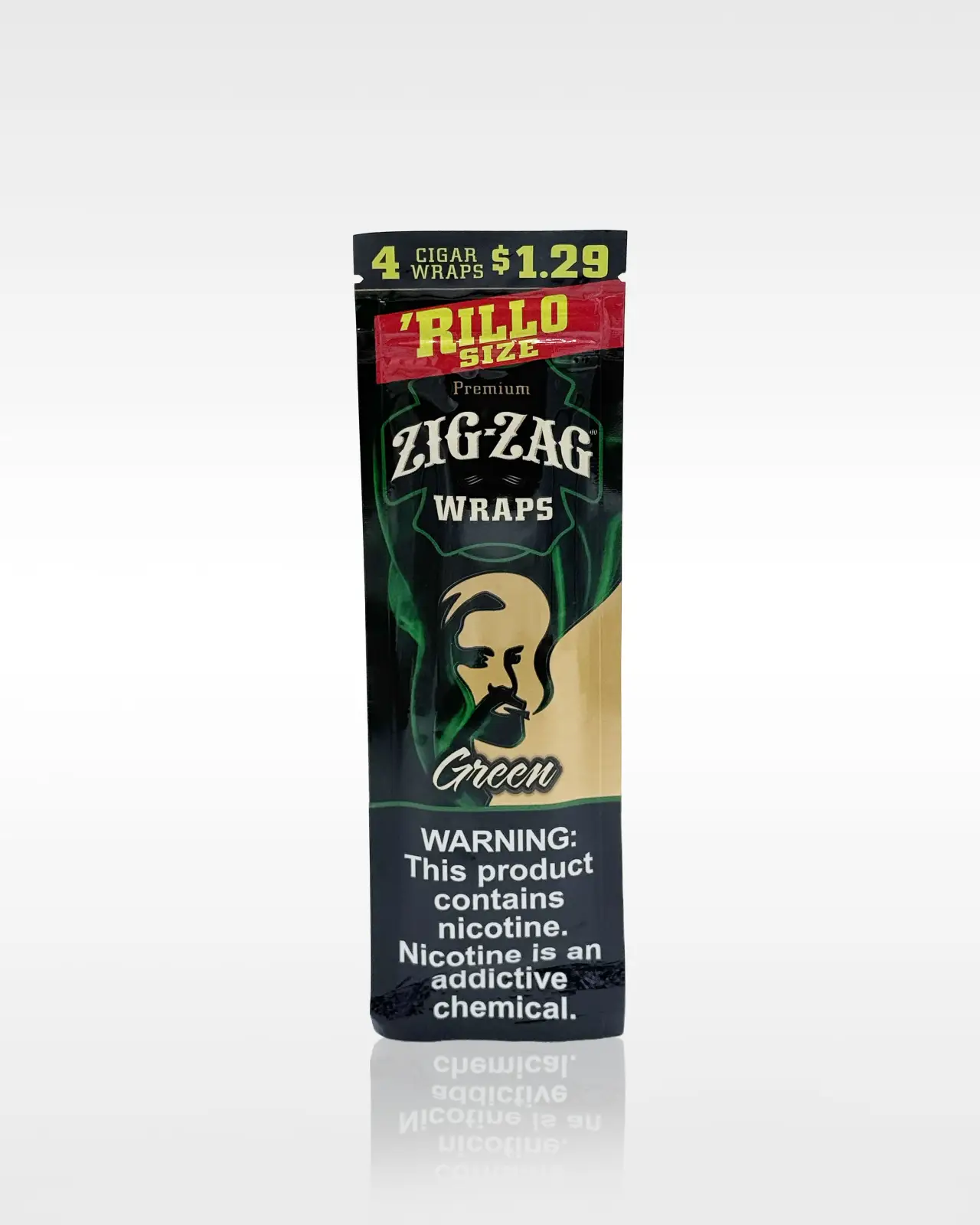 Zig Zag Rillo Wraps (4 PK) - Green