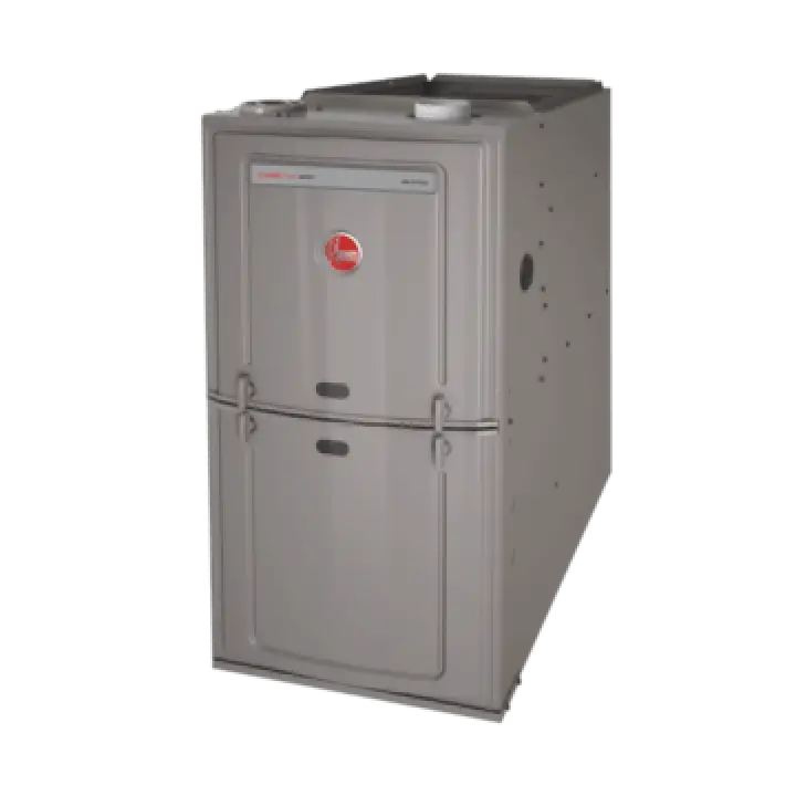 Gray Rheem furnace unit for home heating.