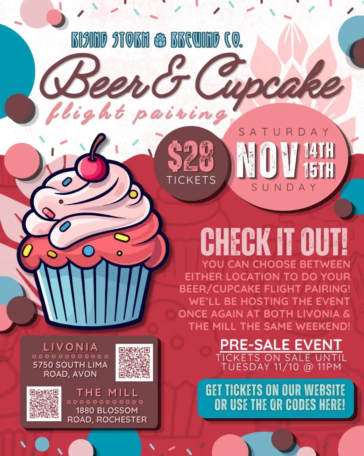Beer and Cupcake Flight Pairing