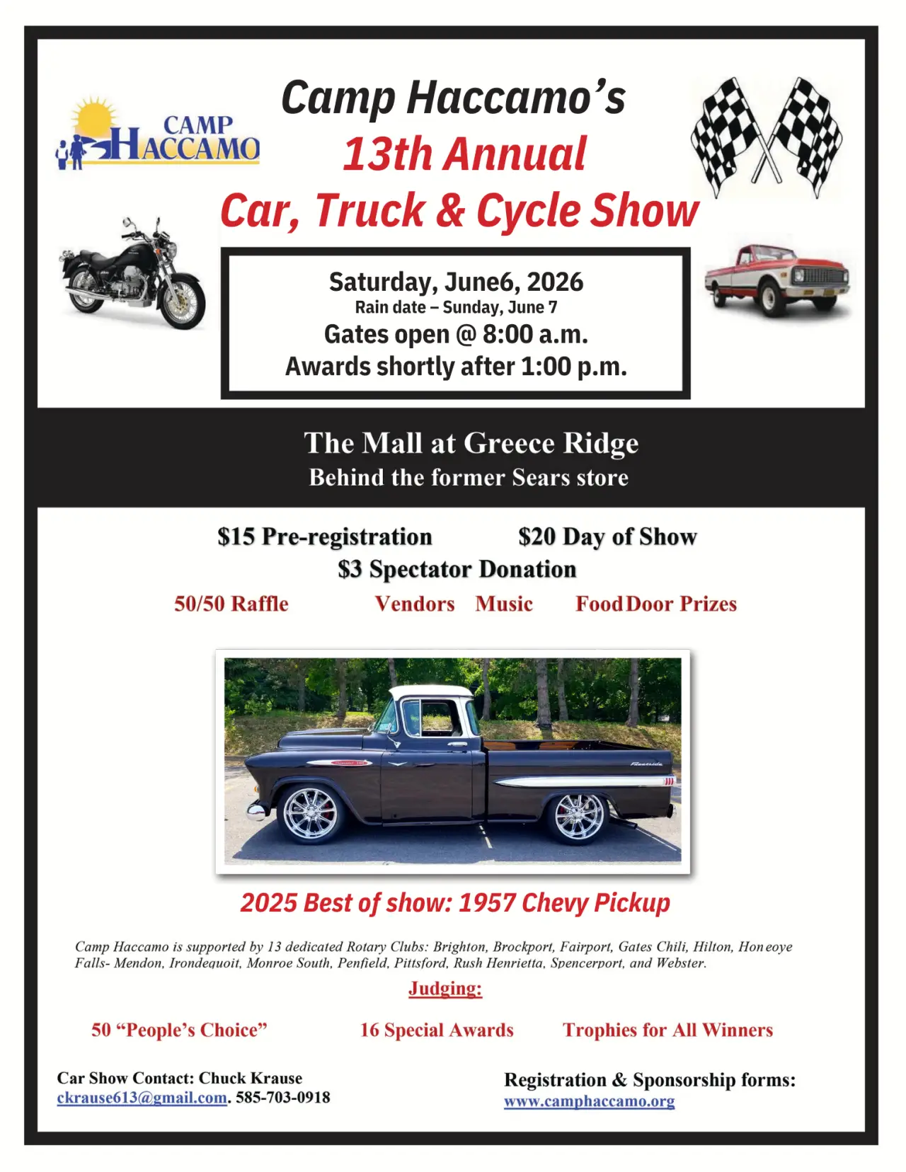 Camp Haccamo's 13th Annual Car, Truck, Cycle Show