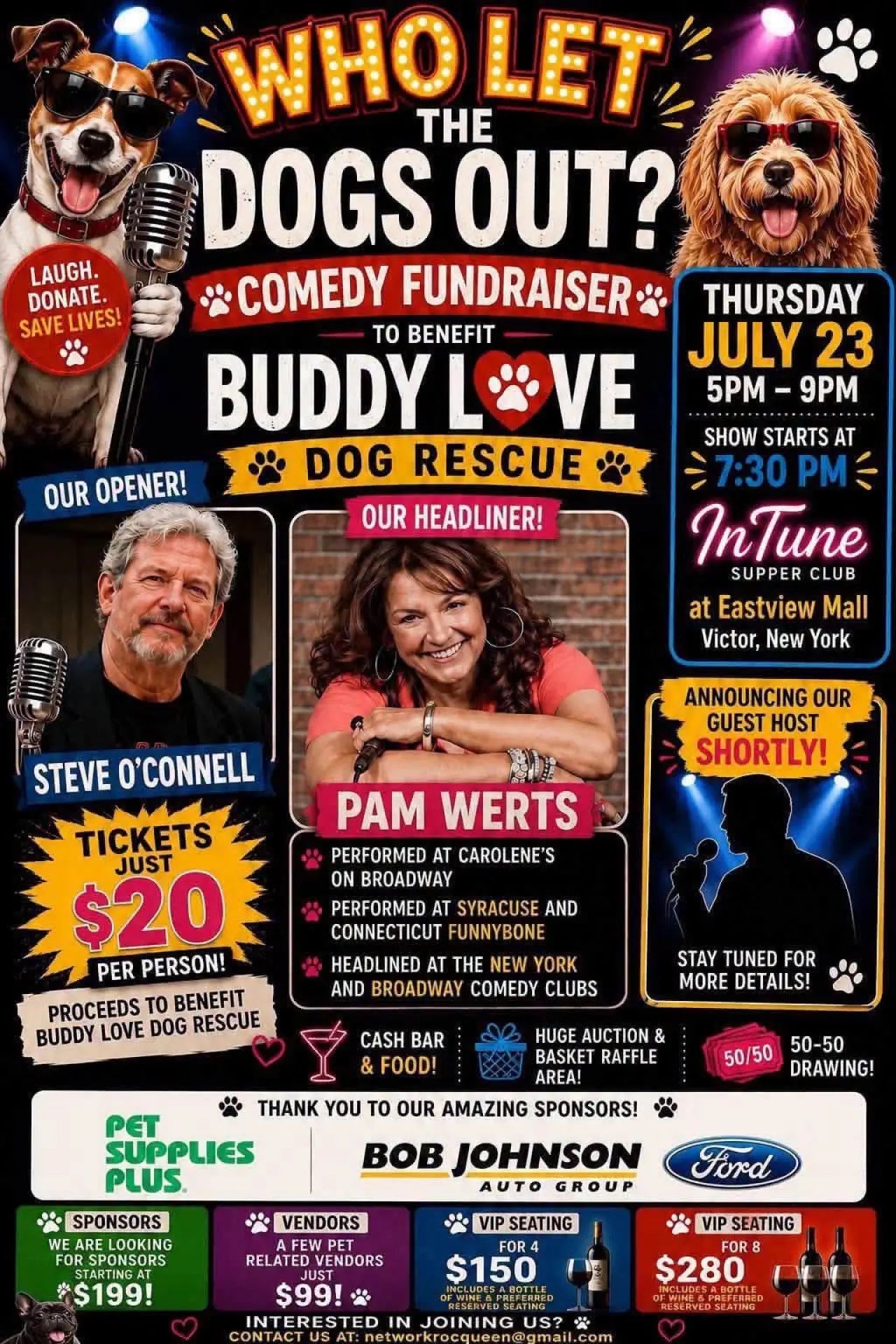 Who Let the Dogs Out Comedy Fundraiser