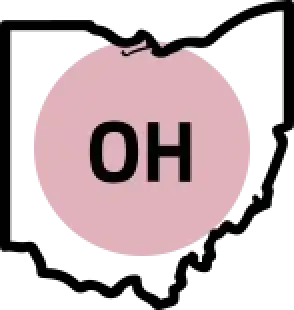 An outline of the state of Ohio.