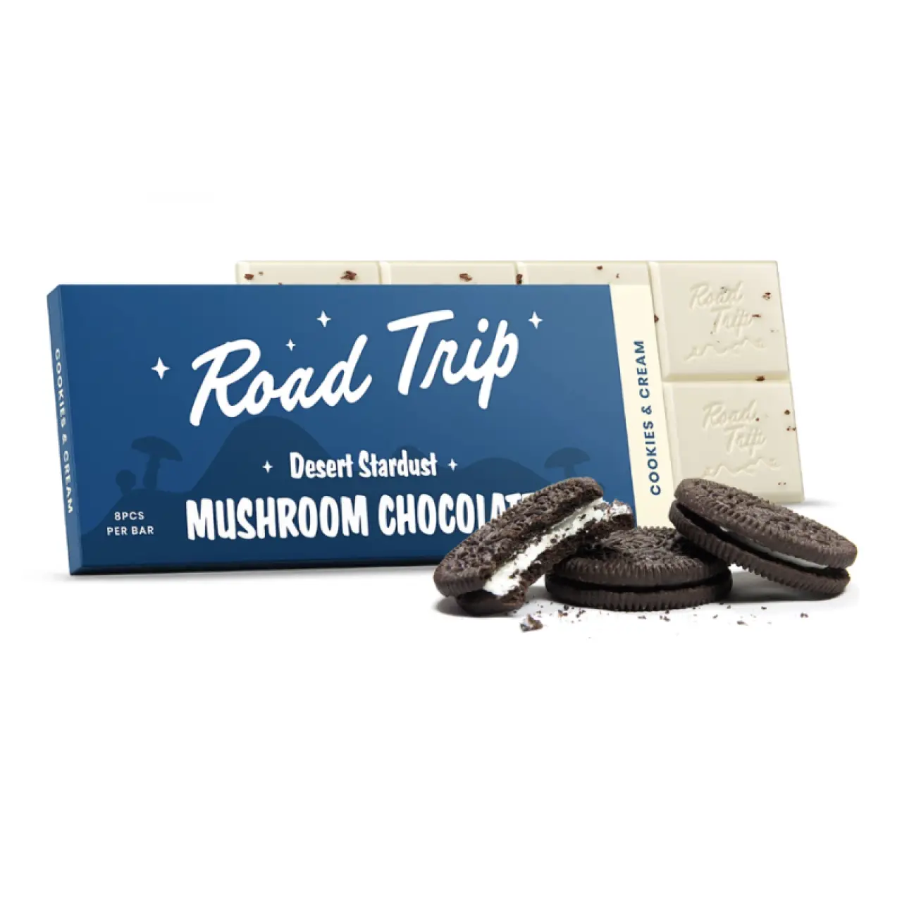 Road Trip Magic Mushroom Chocolate Bar - Cookies and Cream