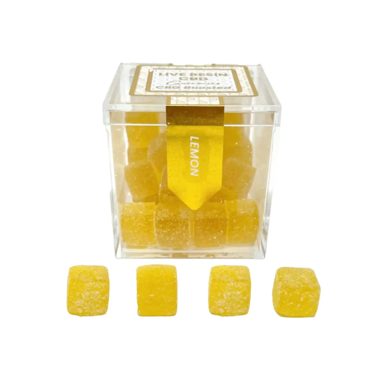 TribeTokes CBD and CBG Live Resin Gummies - Lemon