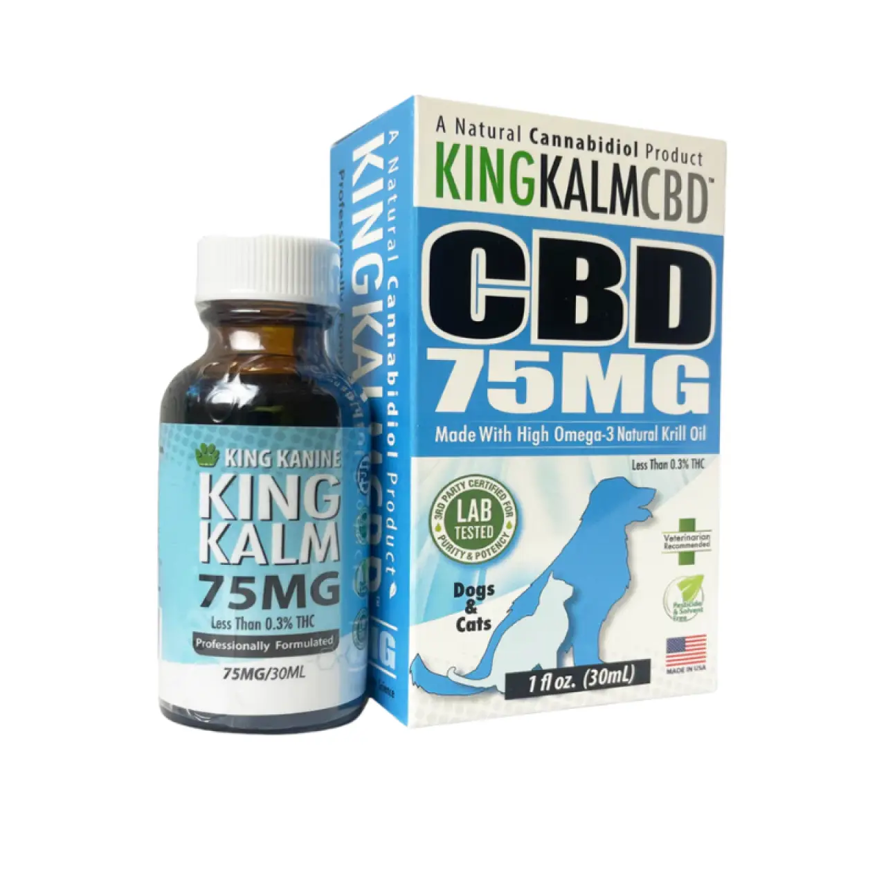 KING KALM CBD - Small Dog & Cat Formula - 75mg