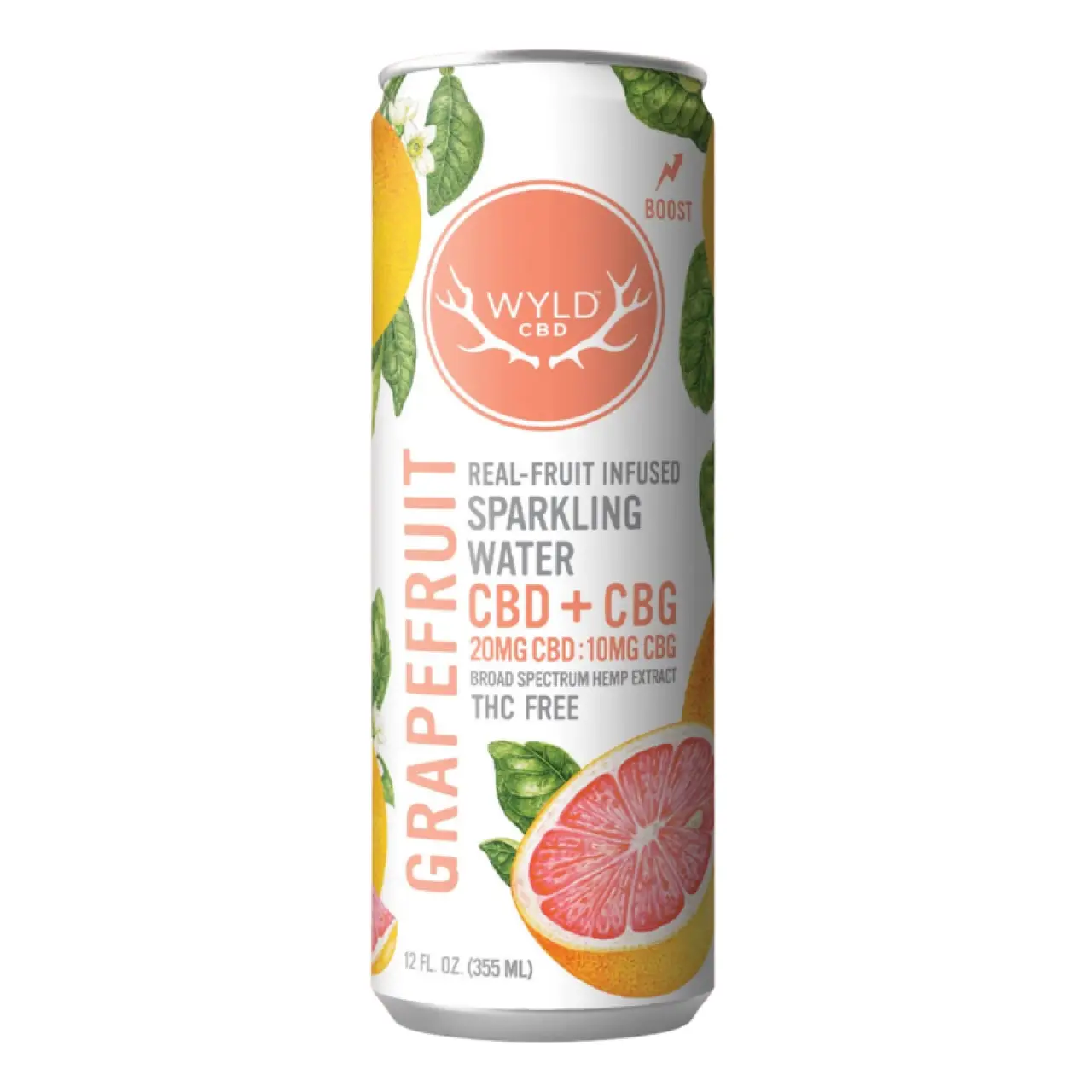 Wyld Grapefruit CBD and CBG Sparkling Water