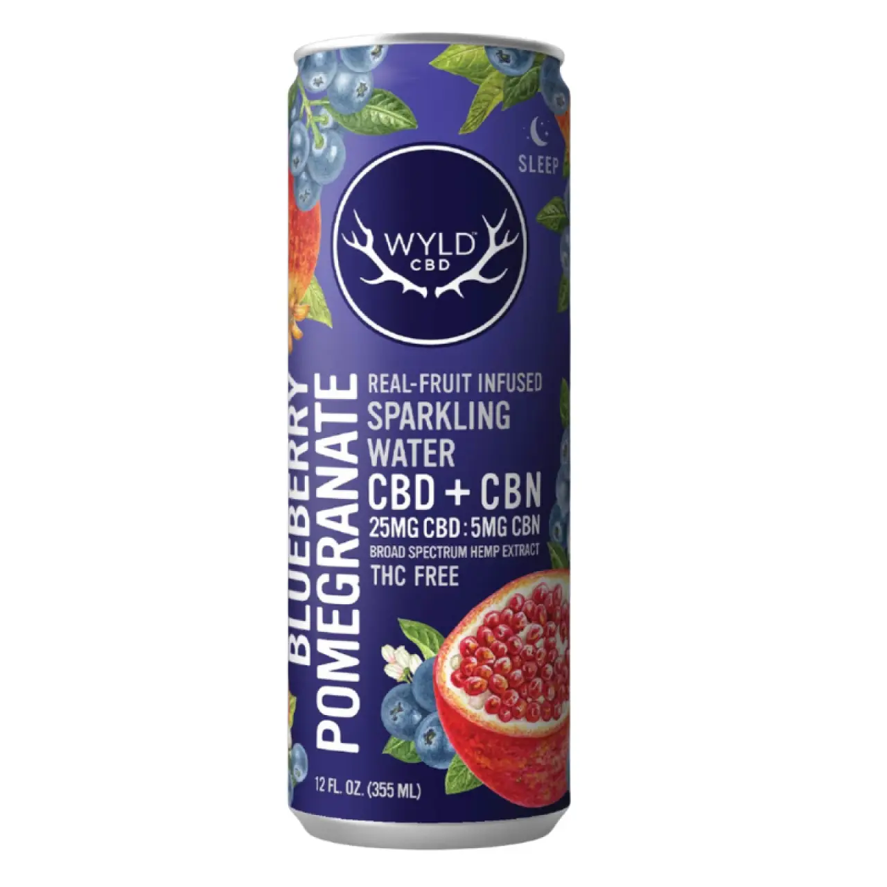 Wyld Blueberry CBD and CBN Sparkling Water