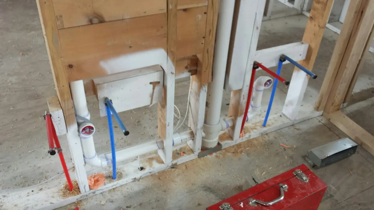 Hot and cold water supply pipes installed by Superior Plumbing Service