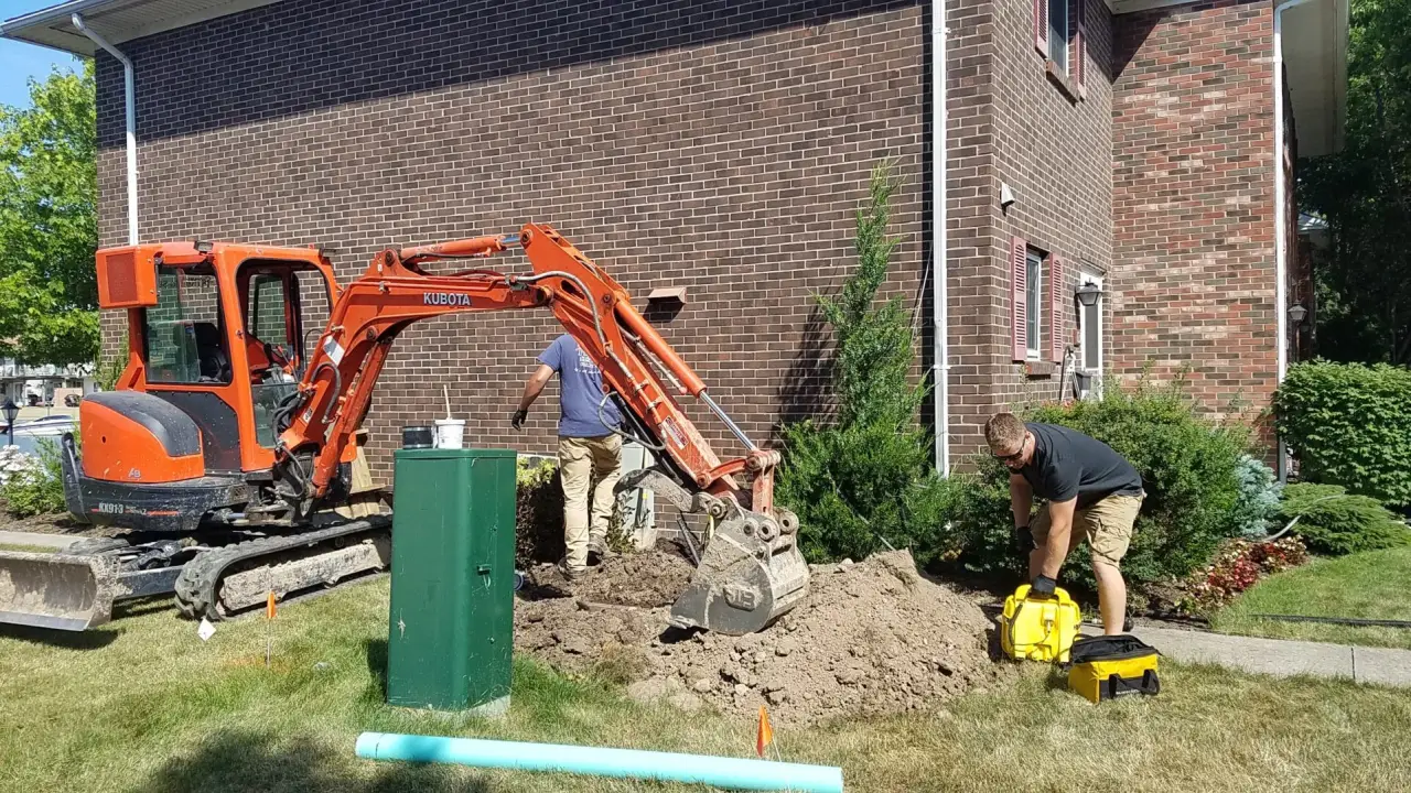 Excavation work near a residential property