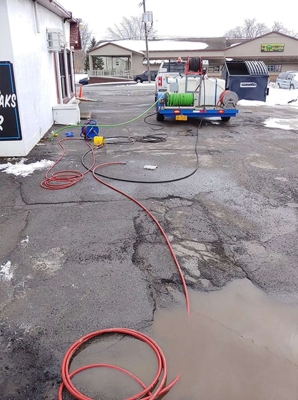 Professional drain cleaning and hydro-jetting equipment