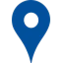 Blue map location pin icon