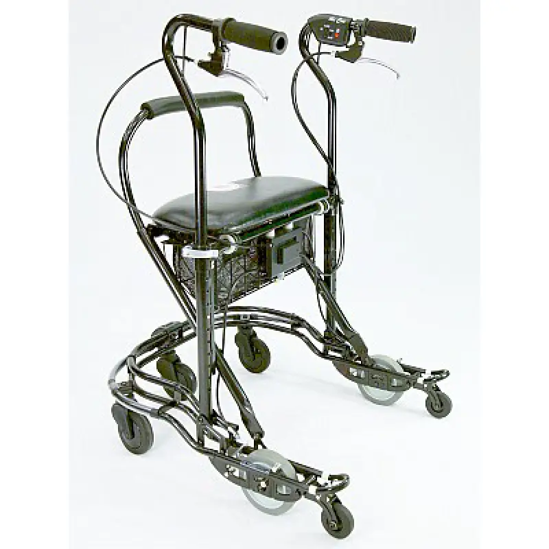 U-Step walker with seat and hand brakes.