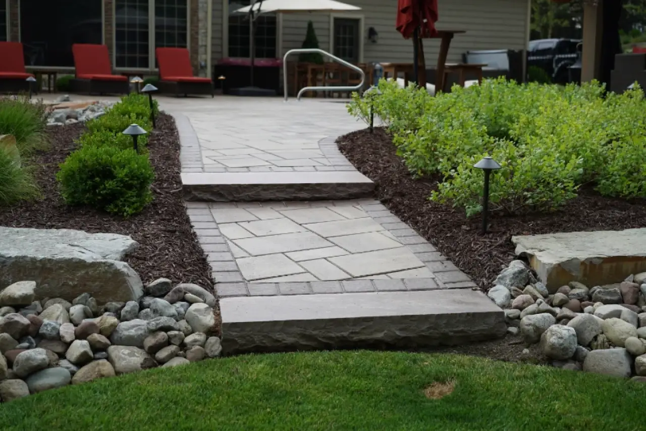 Walkway and patio installation