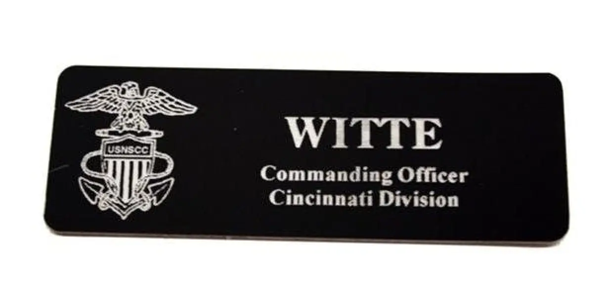 Name Tags Black on White With Round Corners