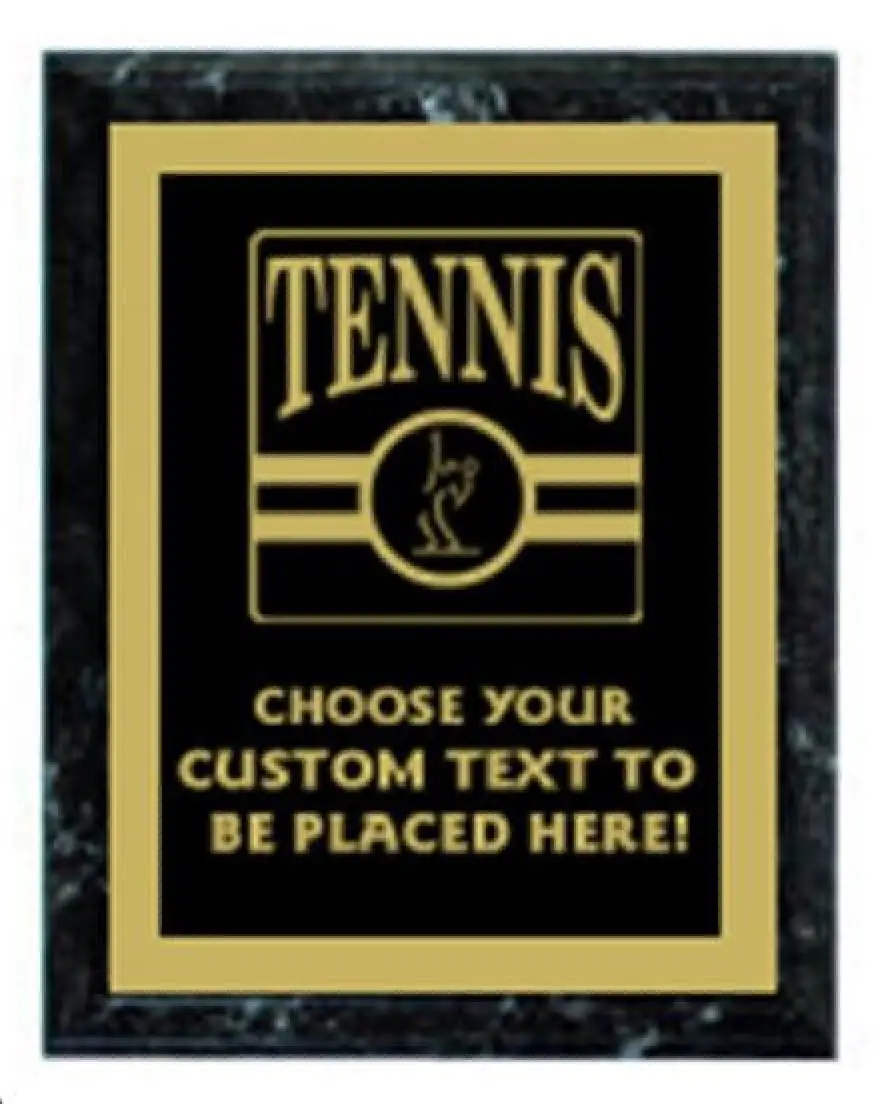 Tennis Black Marble Plaque