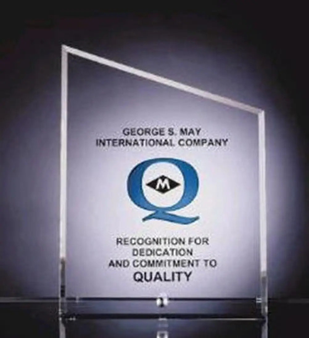 Glass Slant Rectangle Blank Award