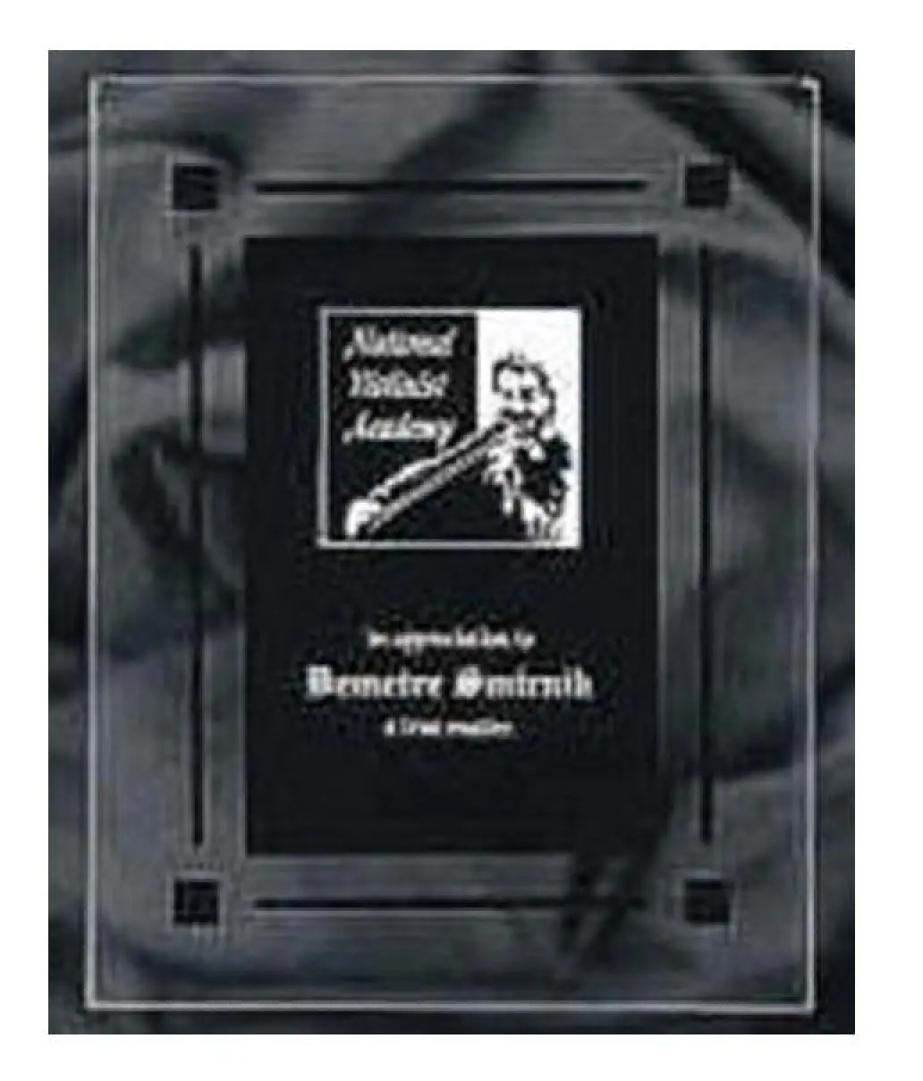 Black Acrylic Clear Plaque