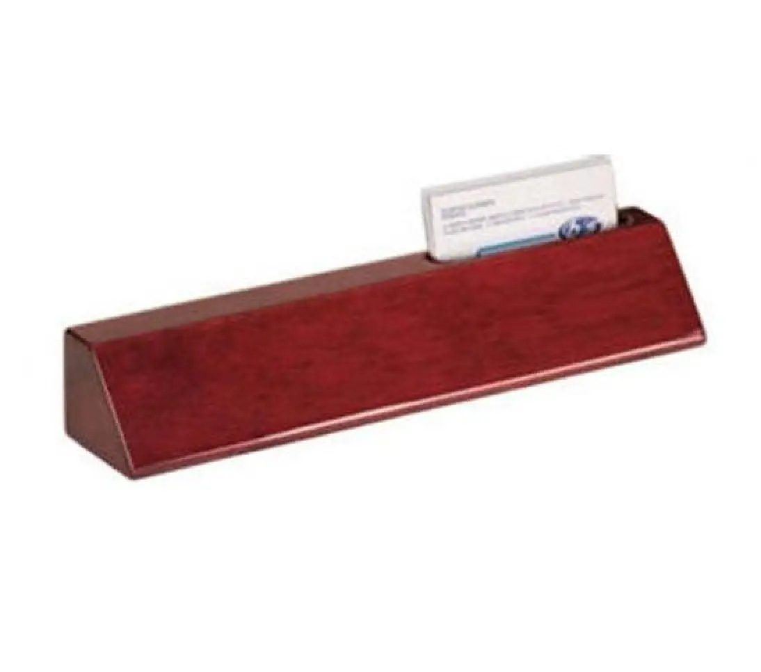 Walnut Desk Wedge Card Holder