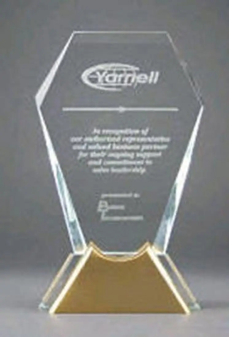 Gemstone Glass with Gold Base