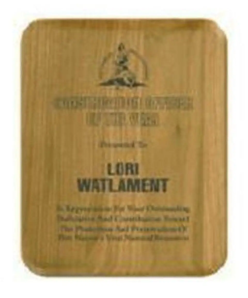 Rounded Corner Walnut Plaque