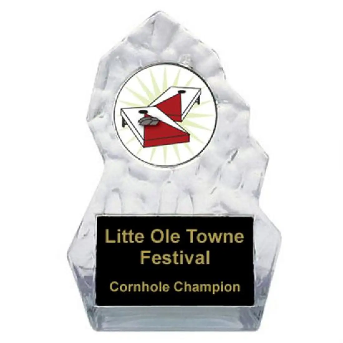 Lightning Sculpted Cornhole Trophy