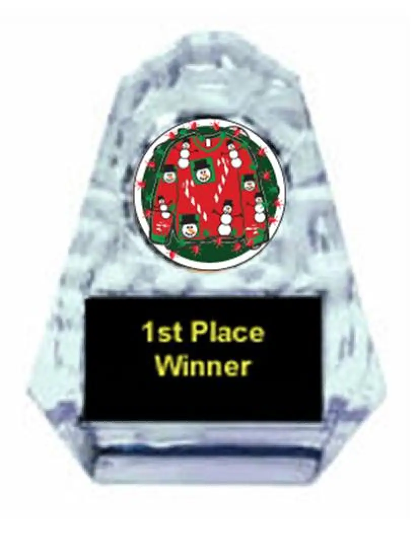 Ugly Christmas Sweater Sculpted Ice Award