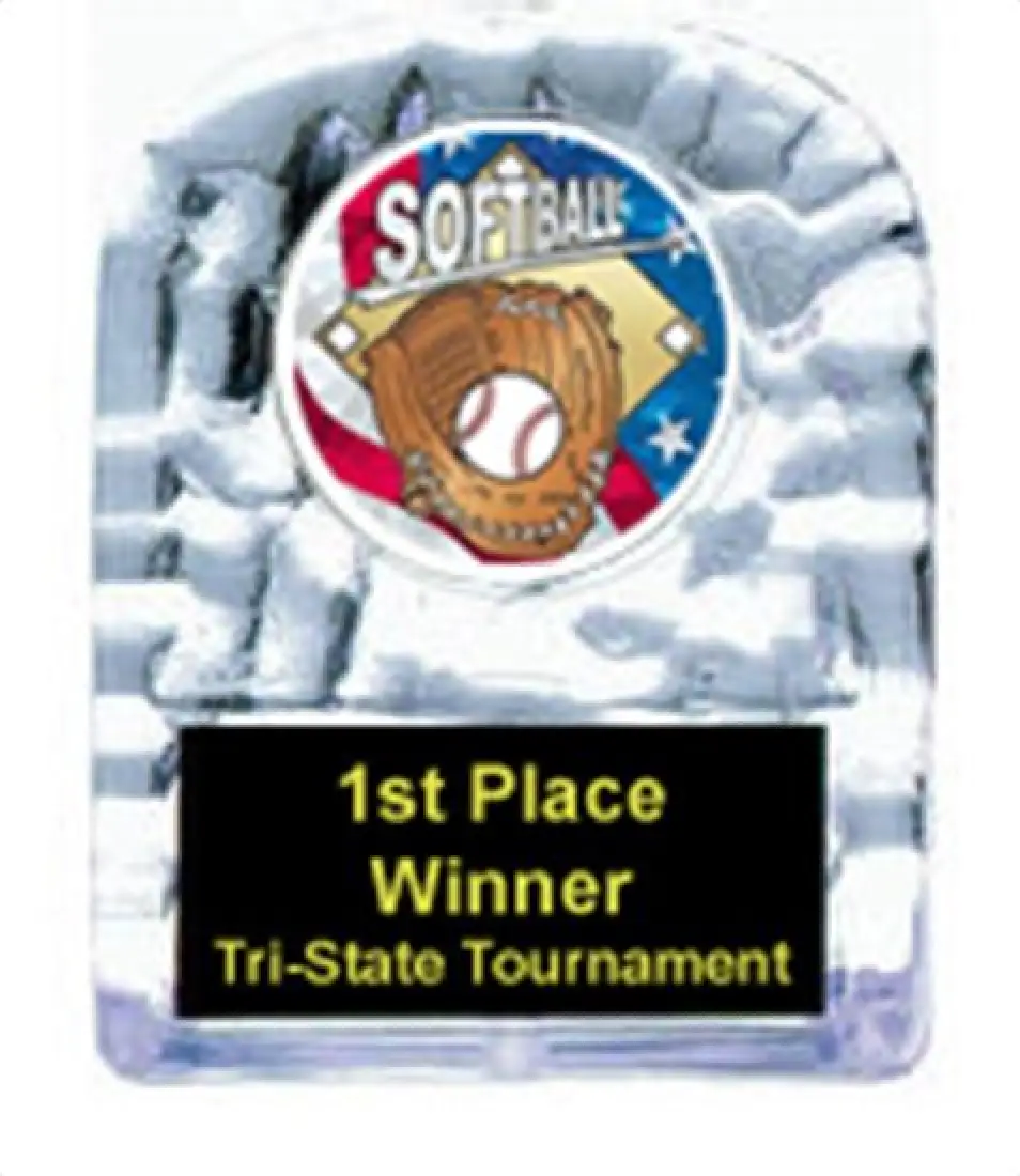 Softball Cracked Ice Trophy