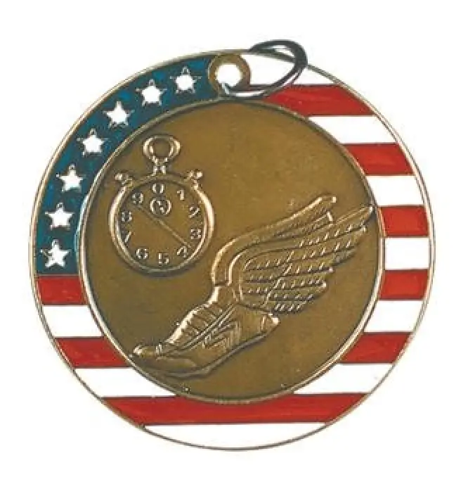 Track Red White and Blue Medal