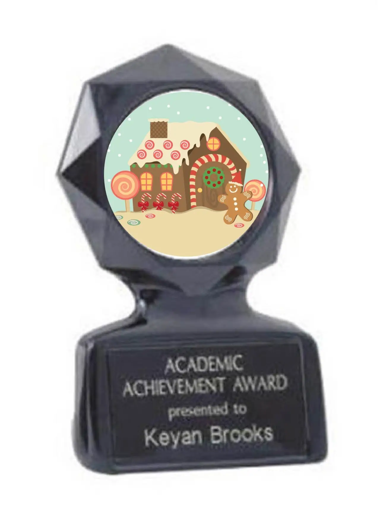 GingerBread House Black Star Trophy