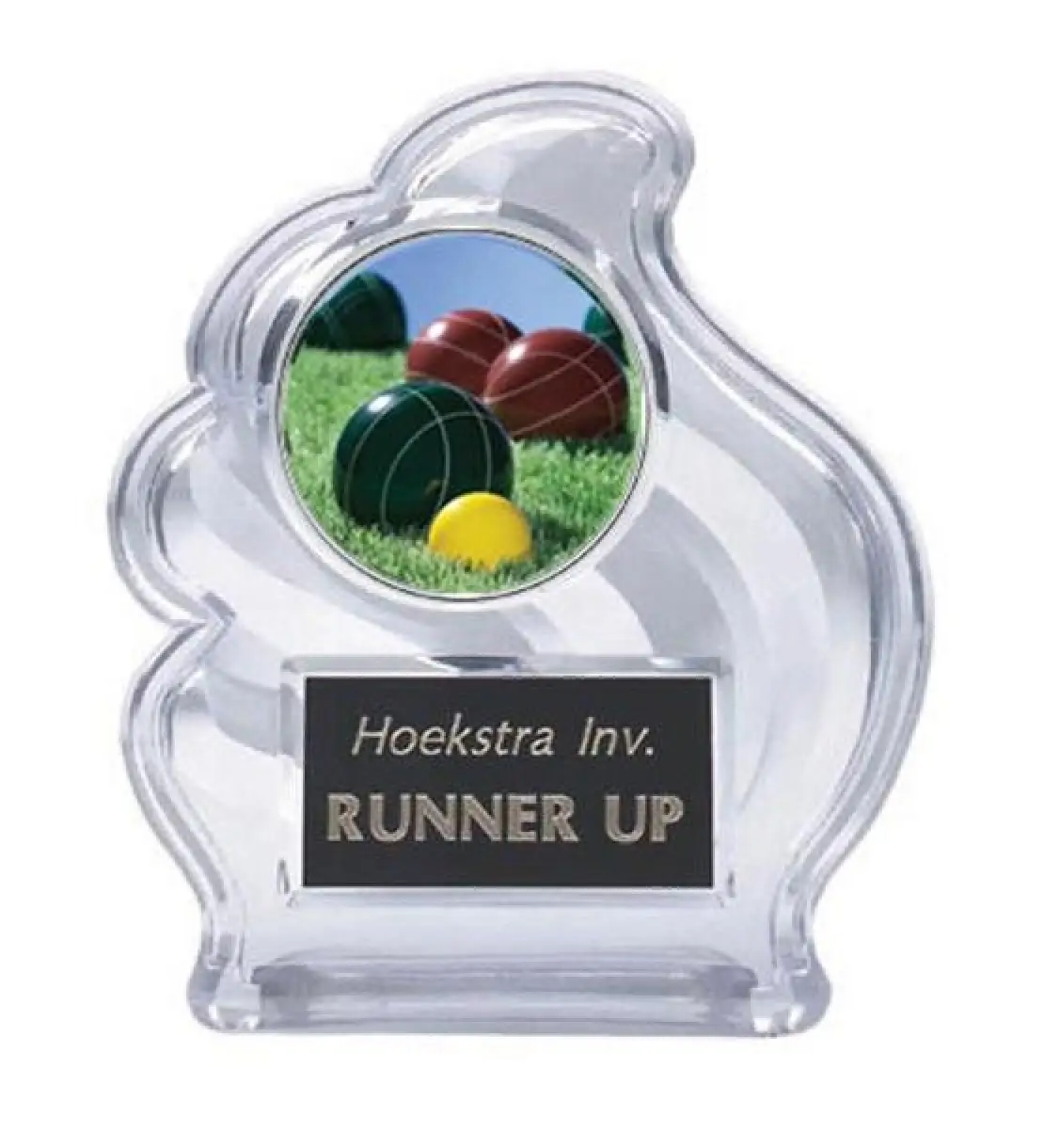 Bocce Ball Sculpted Wave Trophy