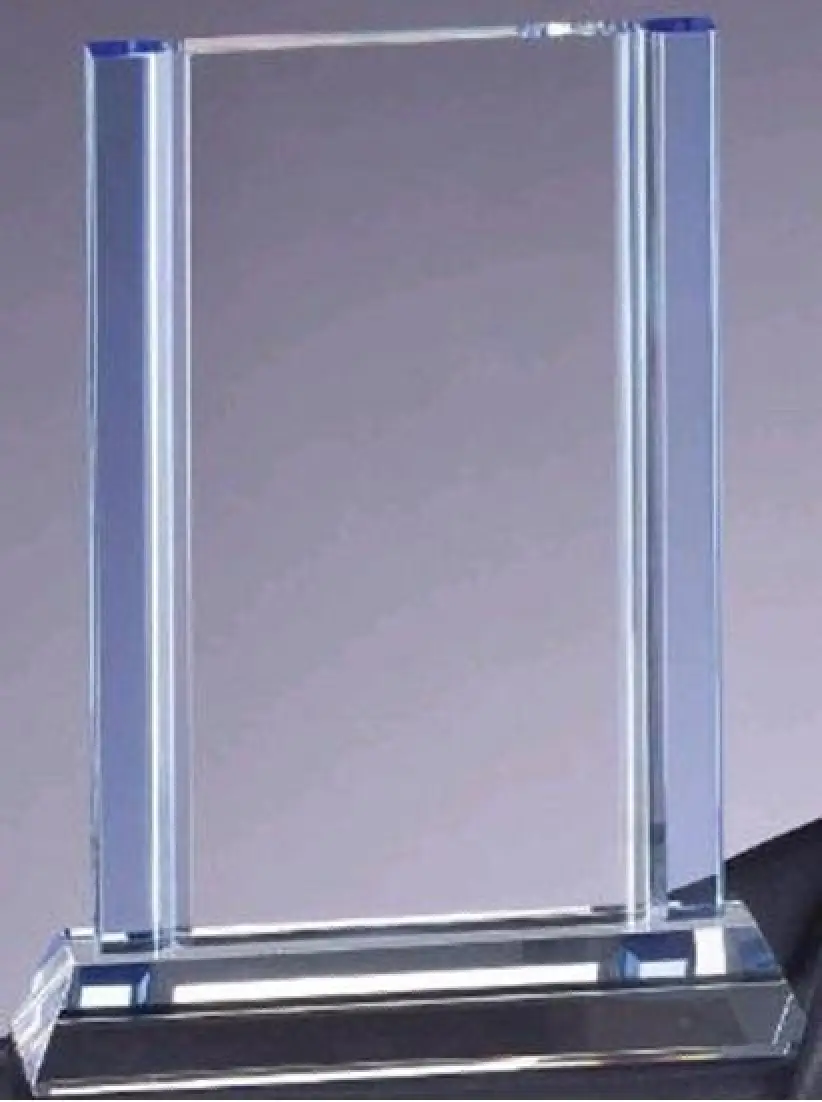 Blue Rectangle Crystal Award